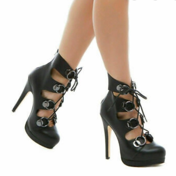 Shoe Dazzle Shoes - *BRAND NEW* Black lace-up heels with platform Shoe Dazzle Shoes - *BRAND NEW* Black lace-up heels with platform
